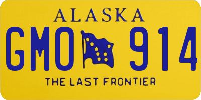 AK license plate GMO914