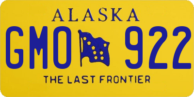 AK license plate GMO922