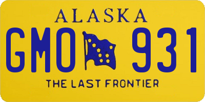 AK license plate GMO931