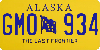 AK license plate GMO934