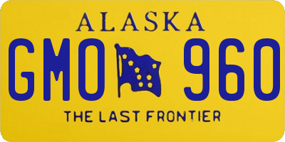 AK license plate GMO960