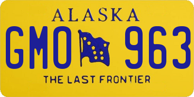 AK license plate GMO963