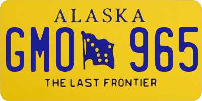 AK license plate GMO965