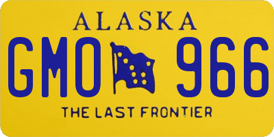 AK license plate GMO966