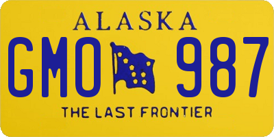 AK license plate GMO987