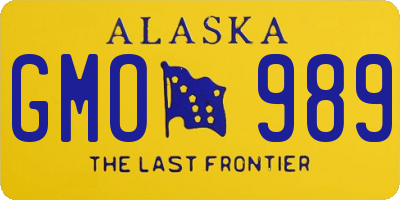AK license plate GMO989