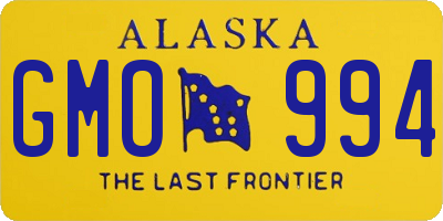 AK license plate GMO994
