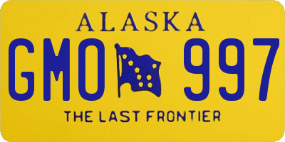AK license plate GMO997