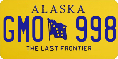 AK license plate GMO998