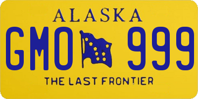 AK license plate GMO999