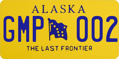 AK license plate GMP002