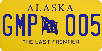 AK license plate GMP005