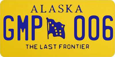 AK license plate GMP006