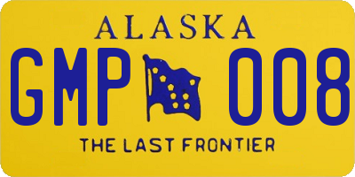 AK license plate GMP008