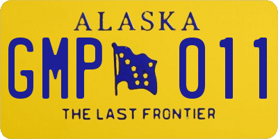AK license plate GMP011