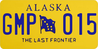 AK license plate GMP015