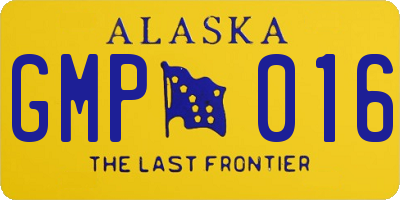 AK license plate GMP016