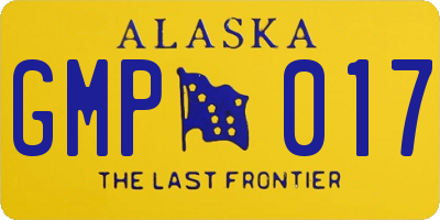 AK license plate GMP017
