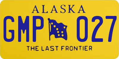 AK license plate GMP027