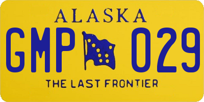 AK license plate GMP029