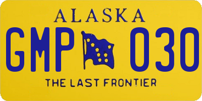 AK license plate GMP030