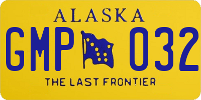 AK license plate GMP032