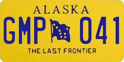 AK license plate GMP041