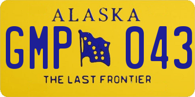 AK license plate GMP043