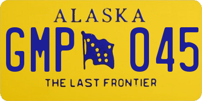 AK license plate GMP045