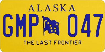 AK license plate GMP047