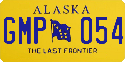 AK license plate GMP054