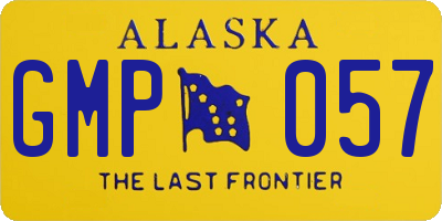 AK license plate GMP057