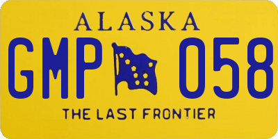 AK license plate GMP058