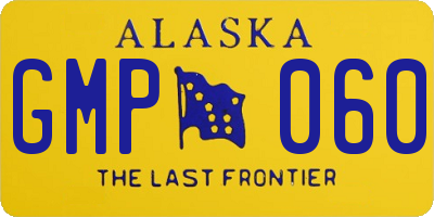AK license plate GMP060