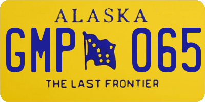 AK license plate GMP065