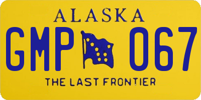 AK license plate GMP067