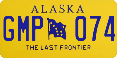 AK license plate GMP074