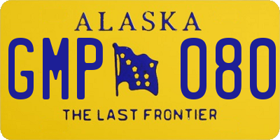 AK license plate GMP080