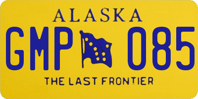 AK license plate GMP085