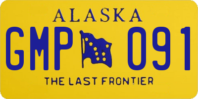 AK license plate GMP091