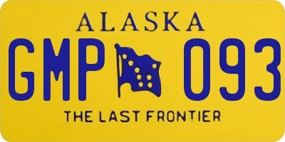 AK license plate GMP093