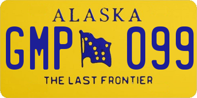 AK license plate GMP099