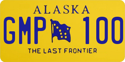 AK license plate GMP100