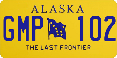 AK license plate GMP102