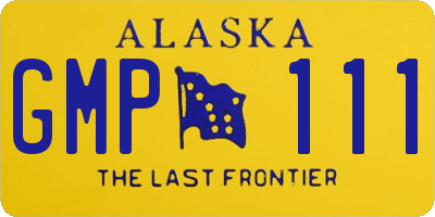 AK license plate GMP111