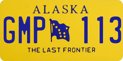 AK license plate GMP113