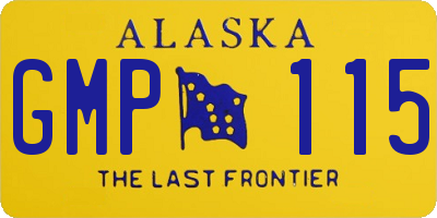 AK license plate GMP115