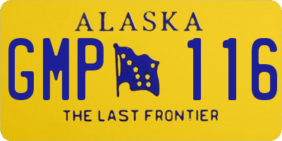 AK license plate GMP116