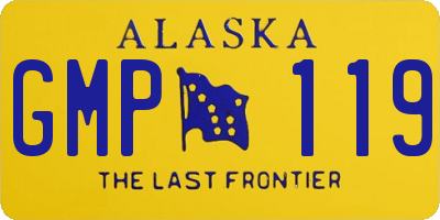 AK license plate GMP119