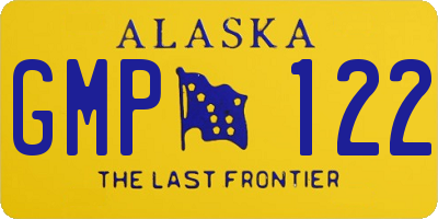 AK license plate GMP122